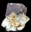Purple, Cubic Fluorite with Calcite - Pakistan #38648-1
